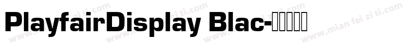 PlayfairDisplay Blac字体转换